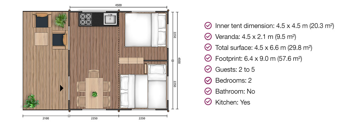 Comet Safari tent floor plan